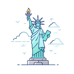 statue of liberty vector icon, statue of liberty vector illustration - simple illustration of statue of liberty, perfect for logos, and statue of liberty -themed designs.