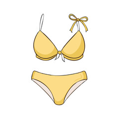 classic bikini set vector icon, classic bikini set vector illustration - simple illustration of classic bikini set, perfect for logos, and classic bikini set -themed designs.