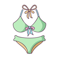 classic bikini set vector icon, classic bikini set vector illustration - simple illustration of classic bikini set, perfect for logos, and classic bikini set -themed designs.
