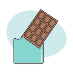 chocolate bar vector icon, chocolate bar vector illustration - simple illustration of chocolate bar, perfect for logos, and chocolate bar -themed designs.