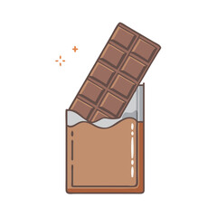 chocolate bar vector icon, chocolate bar vector illustration - simple illustration of chocolate bar, perfect for logos, and chocolate bar -themed designs.