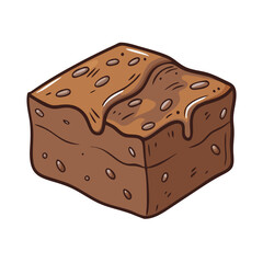 chocolate brownie vector icon, chocolate brownie vector illustration - simple illustration of chocolate brownie, perfect for logos, and chocolate brownie -themed designs.