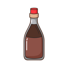 chocolate syrup bottle vector icon, chocolate syrup bottle vector illustration - simple illustration of chocolate syrup bottle, perfect for logos, and chocolate syrup bottle -themed designs.