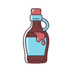 chocolate syrup bottle vector icon, chocolate syrup bottle vector illustration - simple illustration of chocolate syrup bottle, perfect for logos, and chocolate syrup bottle-themed designs.