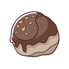 chocolate truffle vector icon, chocolate truffle vector illustration - simple illustration of chocolate truffle, perfect for logos, and chocolate truffle -themed designs.