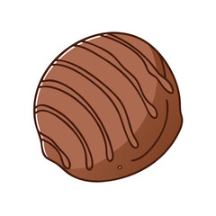 chocolate truffle vector icon, chocolate truffle vector illustration - simple illustration of chocolate truffle, perfect for logos, and chocolate truffle -themed designs.