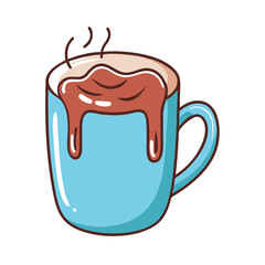 hot chocolate mug vector icon, hot chocolate mug vector illustration - simple illustration of hot chocolate mug, perfect for logos, and hot chocolate mug -themed designs.