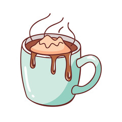 hot chocolate mug vector icon, hot chocolate mug vector illustration - simple illustration of hot chocolate mug, perfect for logos, and hot chocolate mug -themed designs.