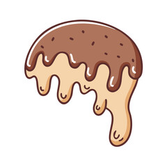 melting chocolate drizzle icon