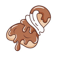 melting chocolate drizzle icon,