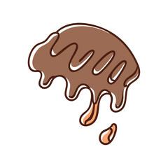melting chocolate drizzle icon,