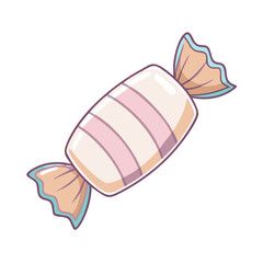 wrapped chocolate candy vector icon, wrapped chocolate candy vector illustration - simple illustration of wrapped chocolate candy, perfect for logos, and wrapped chocolate candy -themed designs.