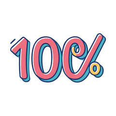 100% vector icon, 100% vector illustration - simple illustration of 100%, perfect for logos, and 100%-themed designs.