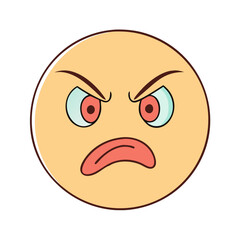 angry face vector icon, angry face vector illustration - simple illustration of angry face, perfect for logos, and angry face -themed designs.
