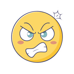 angry face vector icon, angry face vector illustration - simple illustration of angry face, perfect for logos, and angry face -themed designs.