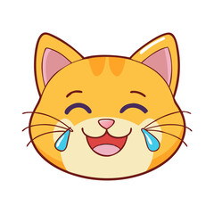 cat face with tears of joy icon