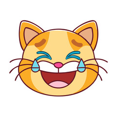 cat face with tears of joy icon
