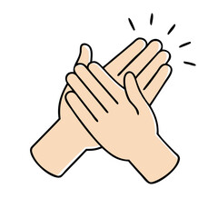 clapping hands vector icon, clapping hands vector illustration - simple illustration of clapping hands, perfect for logos, and clapping hands -themed designs.