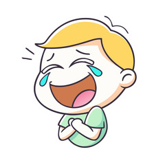crying laughing with tilted head icon