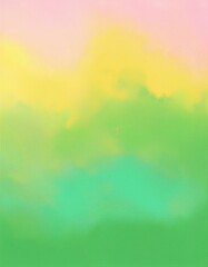 虹のグラデーション パステルアート２