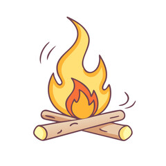 fire vector icon, fire vector illustration - simple illustration of fire, perfect for logos, and fire -themed designs.