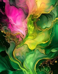 ビビットでかっこいいインクアート　春