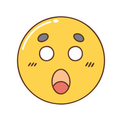 shocked face vector icon, shocked face vector illustration - simple illustration of shocked face, perfect for logos, and shocked face -themed designs.