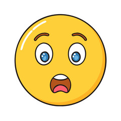 shocked face vector icon, shocked face vector illustration - simple illustration of shocked face, perfect for logos, and shocked face -themed designs.
