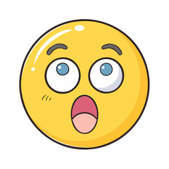 shocked face vector icon, shocked face vector illustration - simple illustration of shocked face, perfect for logos, and shocked face -themed designs.