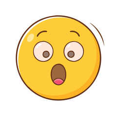 shocked face vector icon, shocked face vector illustration - simple illustration of shocked face, perfect for logos, and shocked face -themed designs.