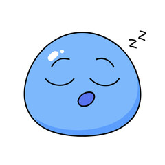 Fototapeta premium sleeping face vector icon, sleeping face vector illustration - simple illustration of sleeping face, perfect for logos, and sleeping face -themed designs.