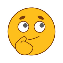 thinking face vector icon, thinking face vector illustration - simple illustration of thinking face, perfect for logos, and thinking face -themed designs.