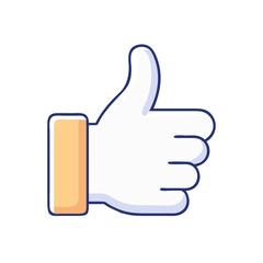 thumbs up vector icon, thumbs up vector illustration - simple illustration of thumbs up, perfect for logos, and thumbs up -themed designs.