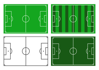 Football field - soccer sport training - pitch layout template illustration