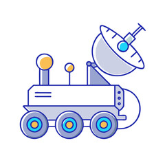 lunar rover vector icon, lunar rover vector illustration - simple illustration of lunar rover, perfect for logos, and lunar rover- themed designs.
