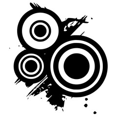 Formes abstraites urbaines noire vectoris&eacute;es puis rast&eacute;ris&eacute;es