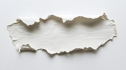 An isolated piece of torn paper.