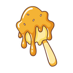 caramel drizzle vector icon, caramel drizzle vector illustration - simple illustration of caramel drizzle, perfect for logos, and caramel drizzle - themed designs.