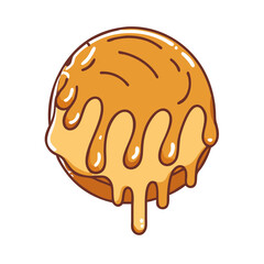 caramel drizzle vector icon, caramel drizzle vector illustration - simple illustration of caramel drizzle, perfect for logos, and caramel drizzle - themed designs.