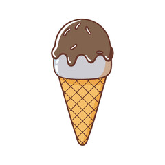 chocolate dipped cone vector icon, chocolate dipped cone vector illustration - simple illustration of chocolate dipped cone, perfect for logos, and chocolate dipped cone - themed designs.