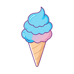 Colorful cartoon ice cream illustrations - Playful illustrations of ice cream in vibrant colors, 