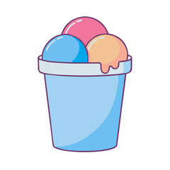 ice cream bucket vector icon, ice cream bucket vector illustration - simple illustration of ice cream bucket, perfect for logos, and ice cream bucket - themed designs.