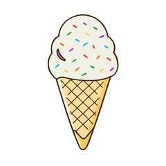 Colorful cartoon ice cream illustrations - Playful illustrations of ice cream in vibrant colors, 
