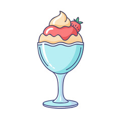 Colorful cartoon ice cream illustrations - Playful illustrations of ice cream in vibrant colors, 