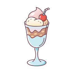 Colorful cartoon ice cream illustrations - Playful illustrations of ice cream in vibrant colors, 