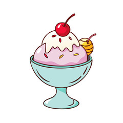 ice cream with candy toppings icon