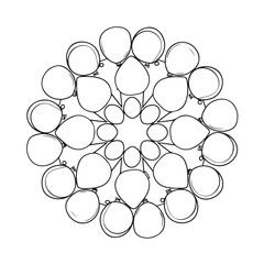 Mandala coloring page, bold line art, mandala black and white, mandala line art, love themed mandala line art, mandala coloring page for adults