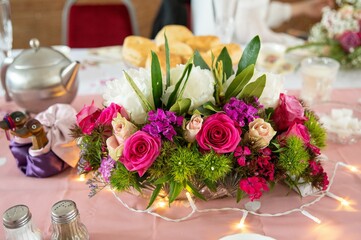 wedding bouquet on the table