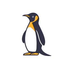 Obraz premium Sleek Penguin Logo Design with Upright Stance and Soft Curves