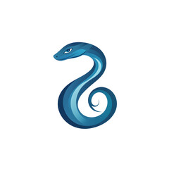 Sleek Snake Logo Design with Elegant Coils and Smooth Curves